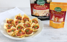 Mini lasagna al ragù di salsiccia e GranMix Fila e Gusta Ferrari