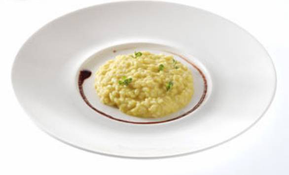 Risotto mantecato ai peperoni e tartufo